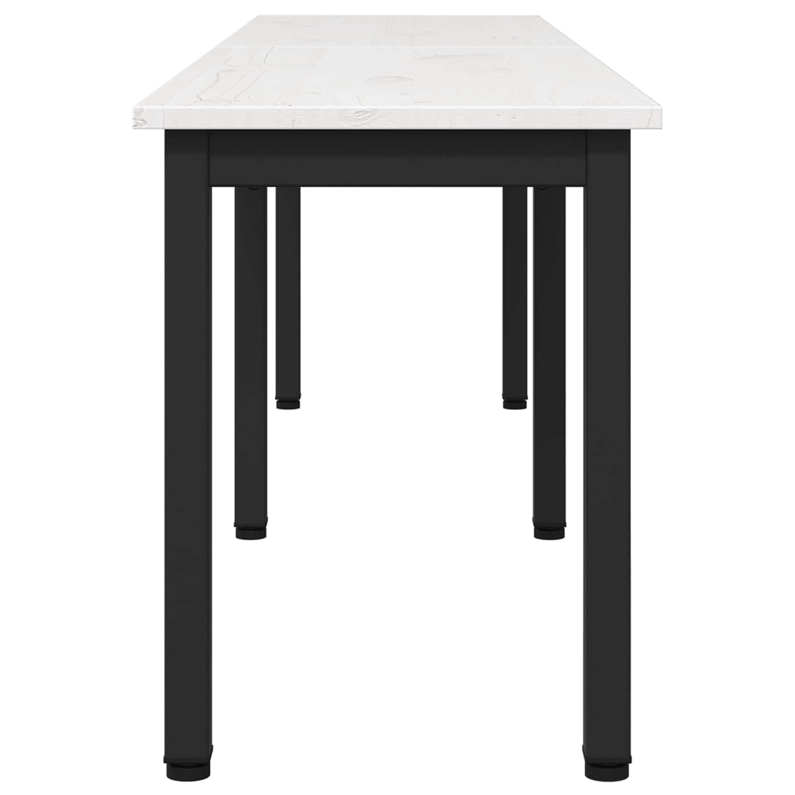 vidaXL ławka Biały 160 x 35 x 45 cm Lite drewno sosnowe