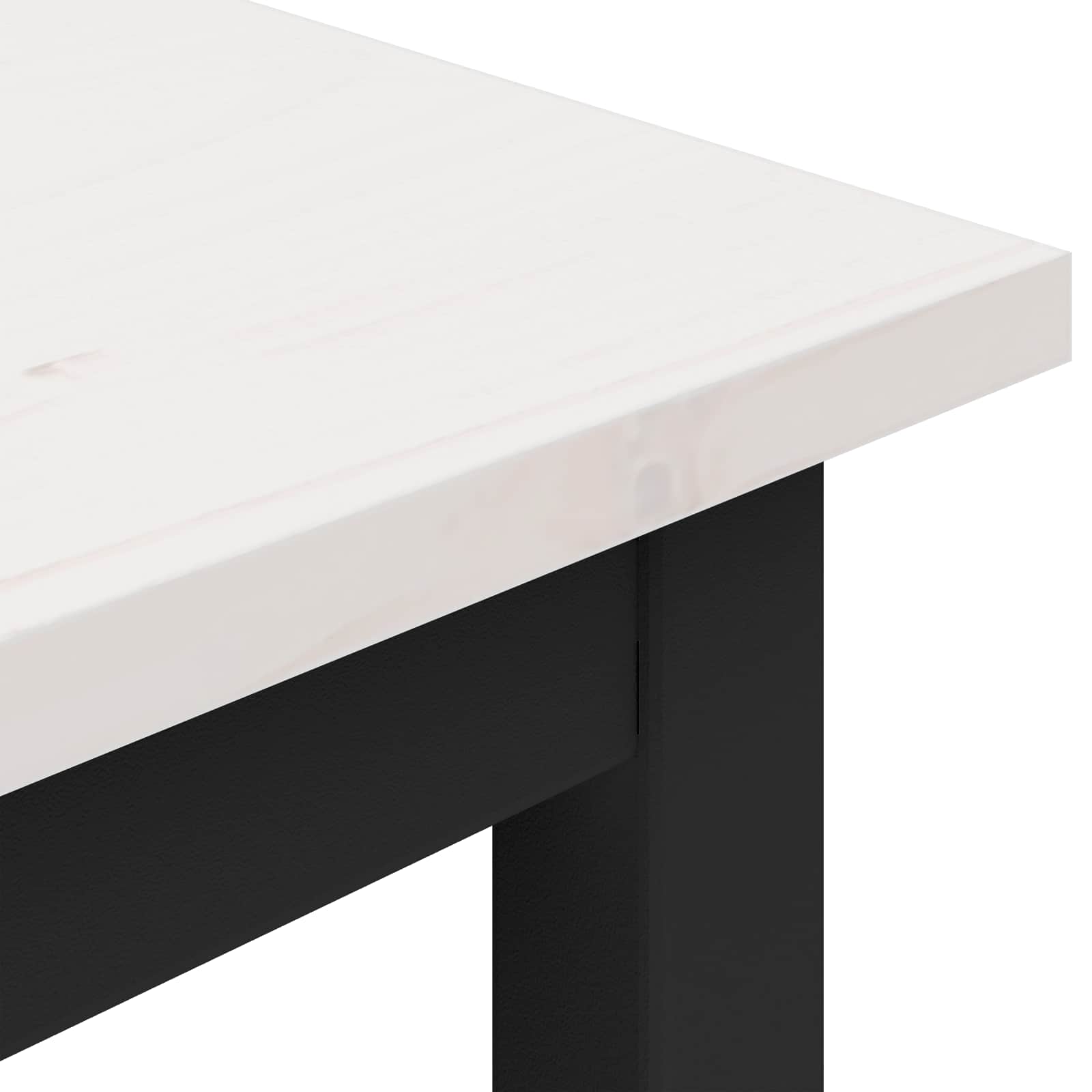vidaXL ławka Biały 200 x 35 x 45 cm Lite drewno sosnowe