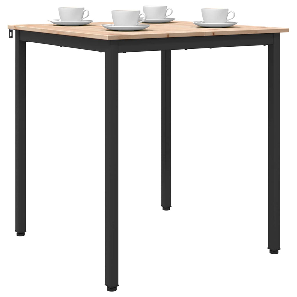 vidaXL Stół jadalny Naturalny 70 x 70 x 75 cm Lite drewno sosnowe