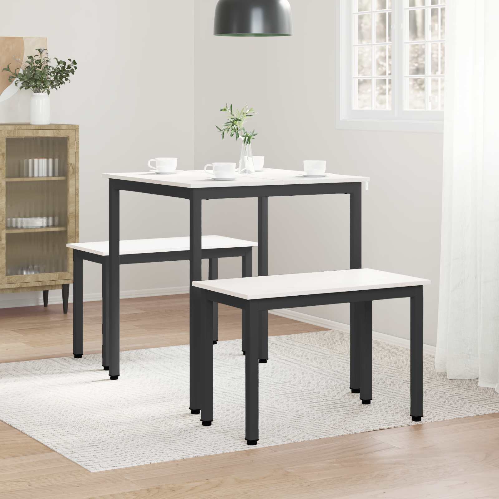 vidaXL Stół jadalny Biały 70 x 70 x 75 cm Lite drewno sosnowe
