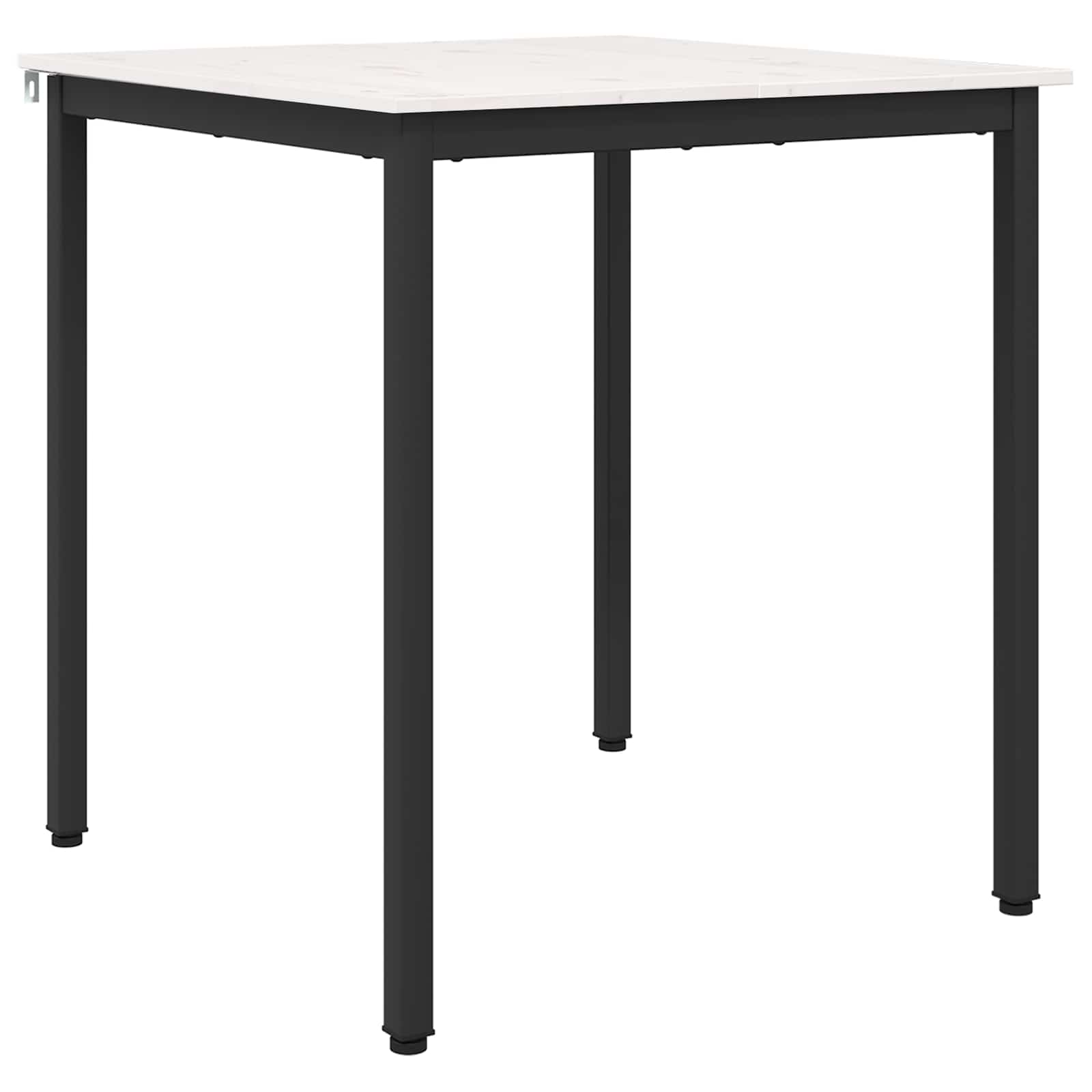 vidaXL Stół jadalny Biały 70 x 70 x 75 cm Lite drewno sosnowe