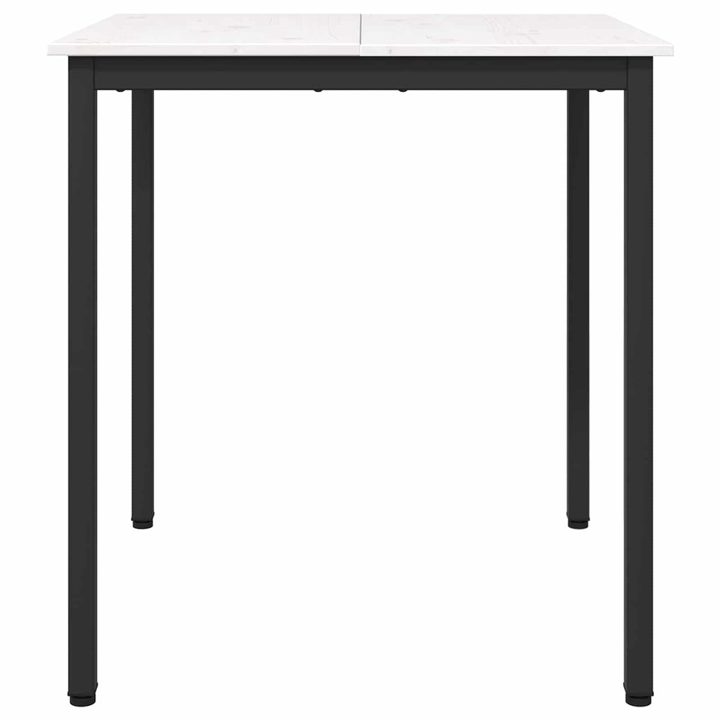 vidaXL Stół jadalny Biały 70 x 70 x 75 cm Lite drewno sosnowe