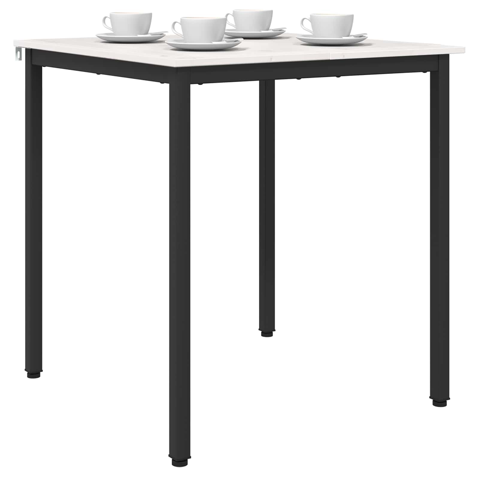 vidaXL Stół jadalny Biały 70 x 70 x 75 cm Lite drewno sosnowe
