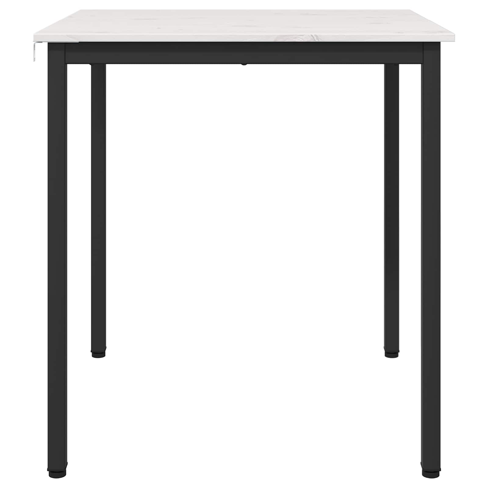 vidaXL Stół jadalny Biały 70 x 70 x 75 cm Lite drewno sosnowe