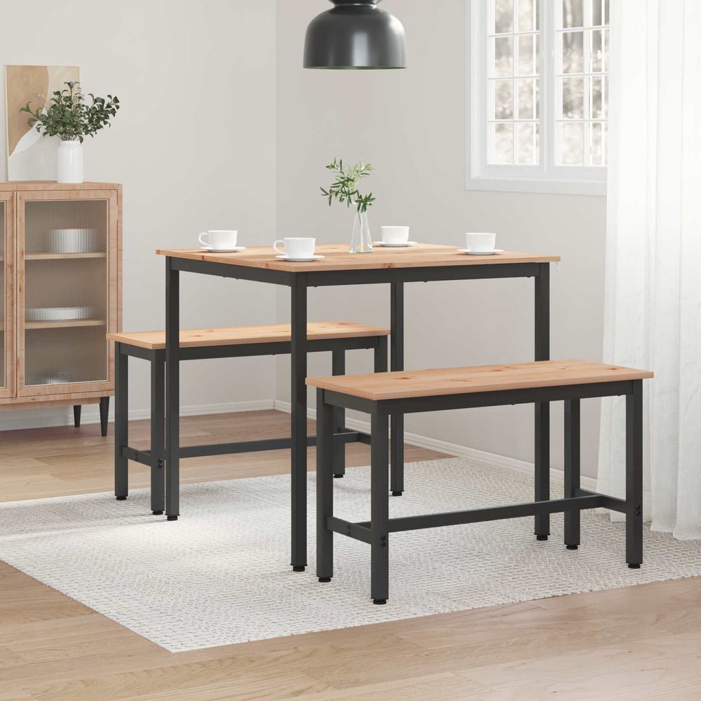 vidaXL Stół jadalny Naturalny 80 x 80 x 75 cm Lite drewno sosnowe