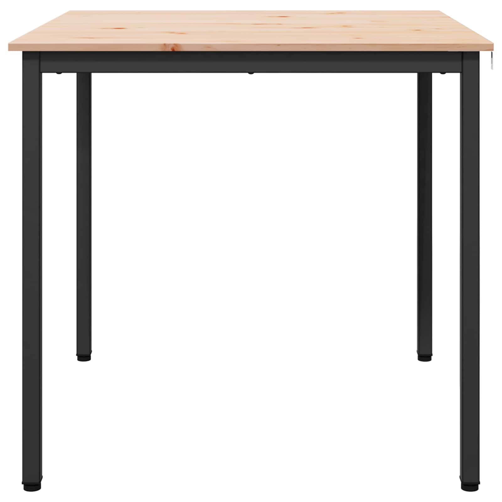 vidaXL Stół jadalny Naturalny 80 x 80 x 75 cm Lite drewno sosnowe