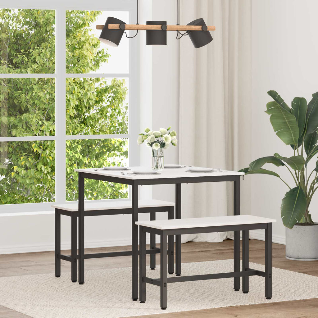 vidaXL Stół jadalny Biały 80 x 80 x 75 cm Lite drewno sosnowe