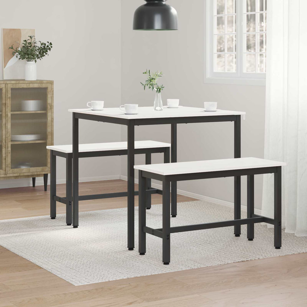 vidaXL Stół jadalny Biały 80 x 80 x 75 cm Lite drewno sosnowe