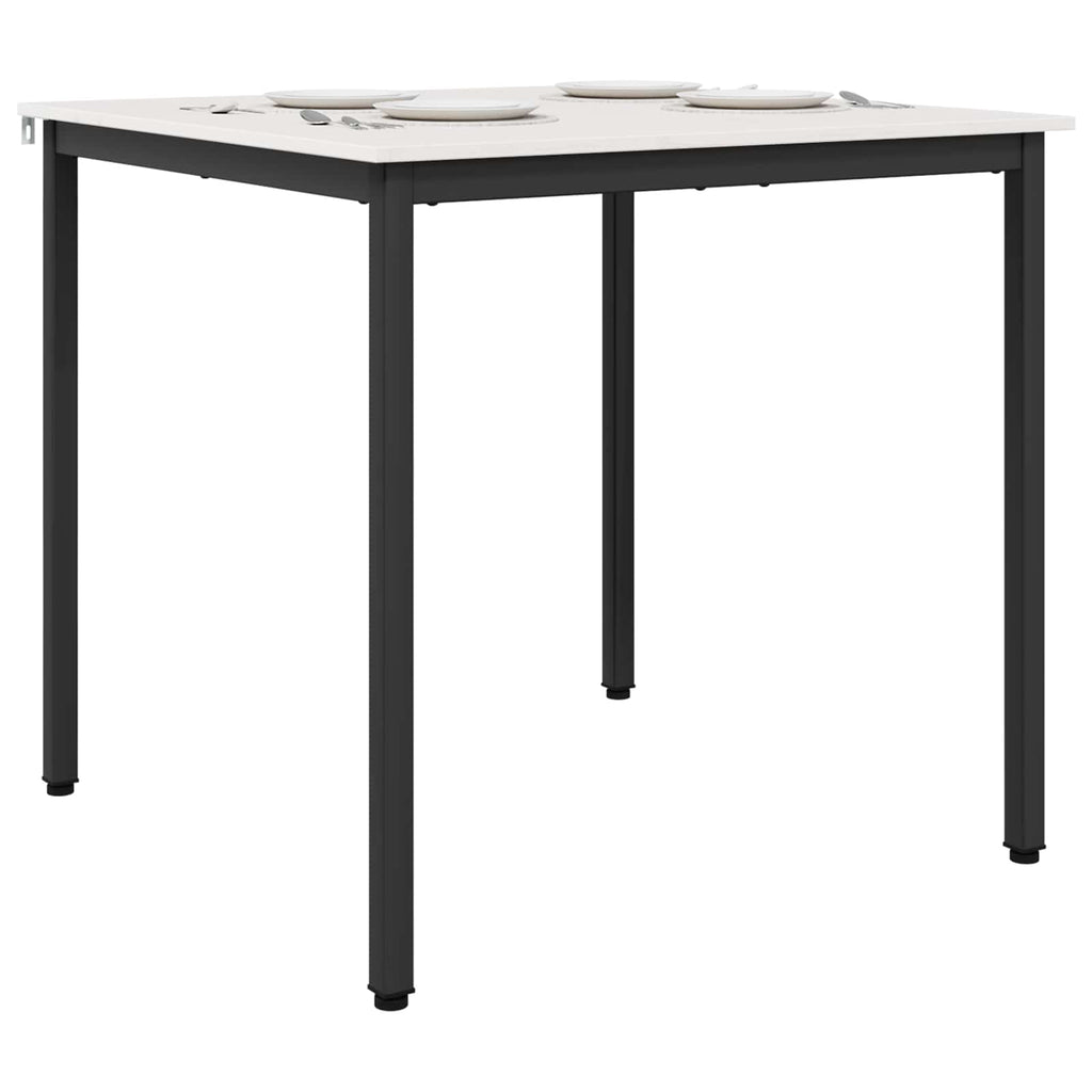 vidaXL Stół jadalny Biały 80 x 80 x 75 cm Lite drewno sosnowe