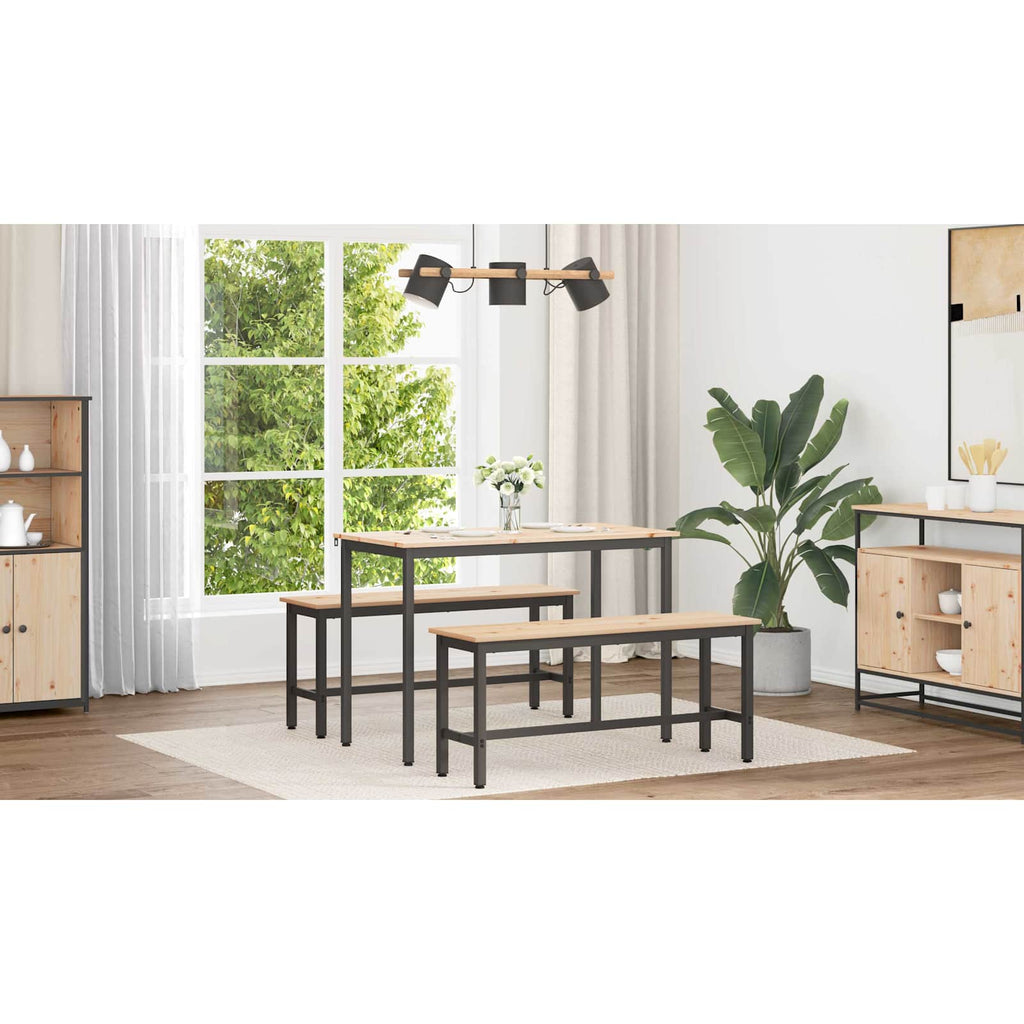 vidaXL Stół jadalny Naturalny 110 x 55 x 75 cm Lite drewno sosnowe