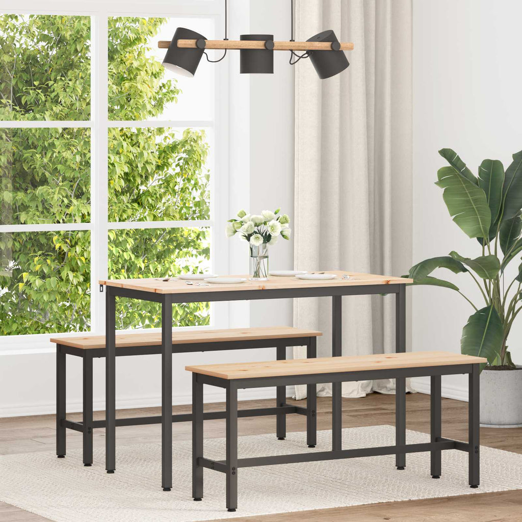 vidaXL Stół jadalny Naturalny 110 x 55 x 75 cm Lite drewno sosnowe