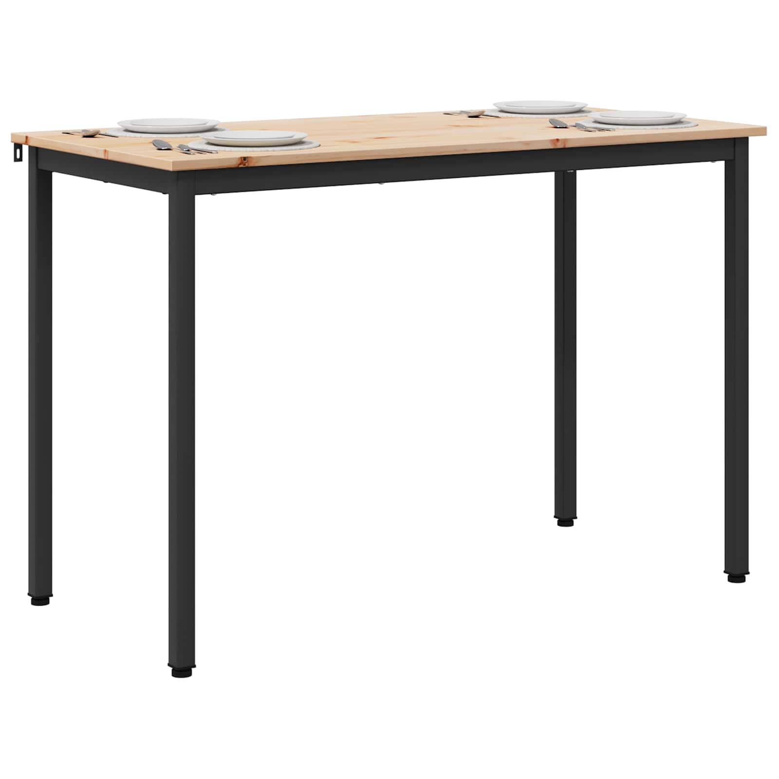 vidaXL Stół jadalny Naturalny 110 x 55 x 75 cm Lite drewno sosnowe