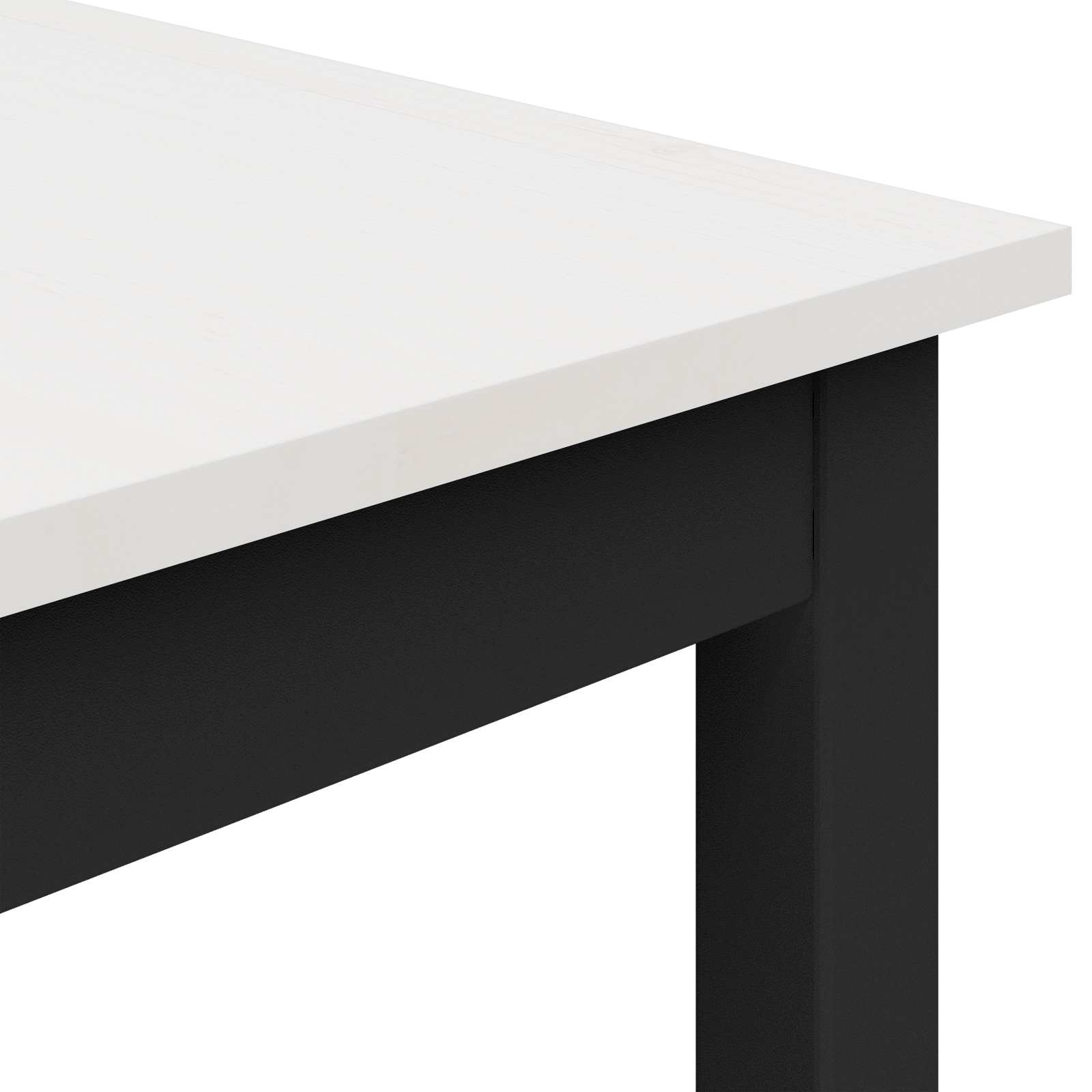 vidaXL Stół jadalny Biały 110 x 55 x 75 cm Lite drewno sosnowe