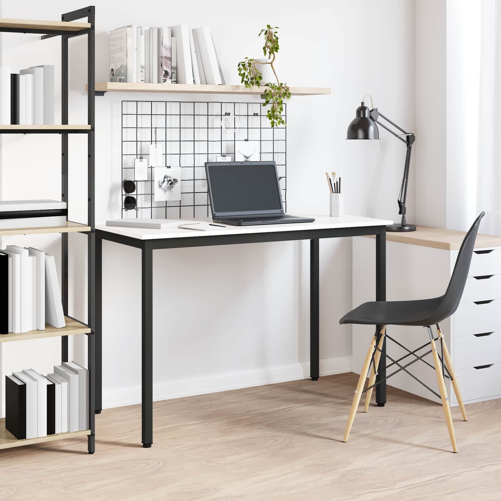 vidaXL Stół jadalny Biały 110 x 55 x 75 cm Lite drewno sosnowe