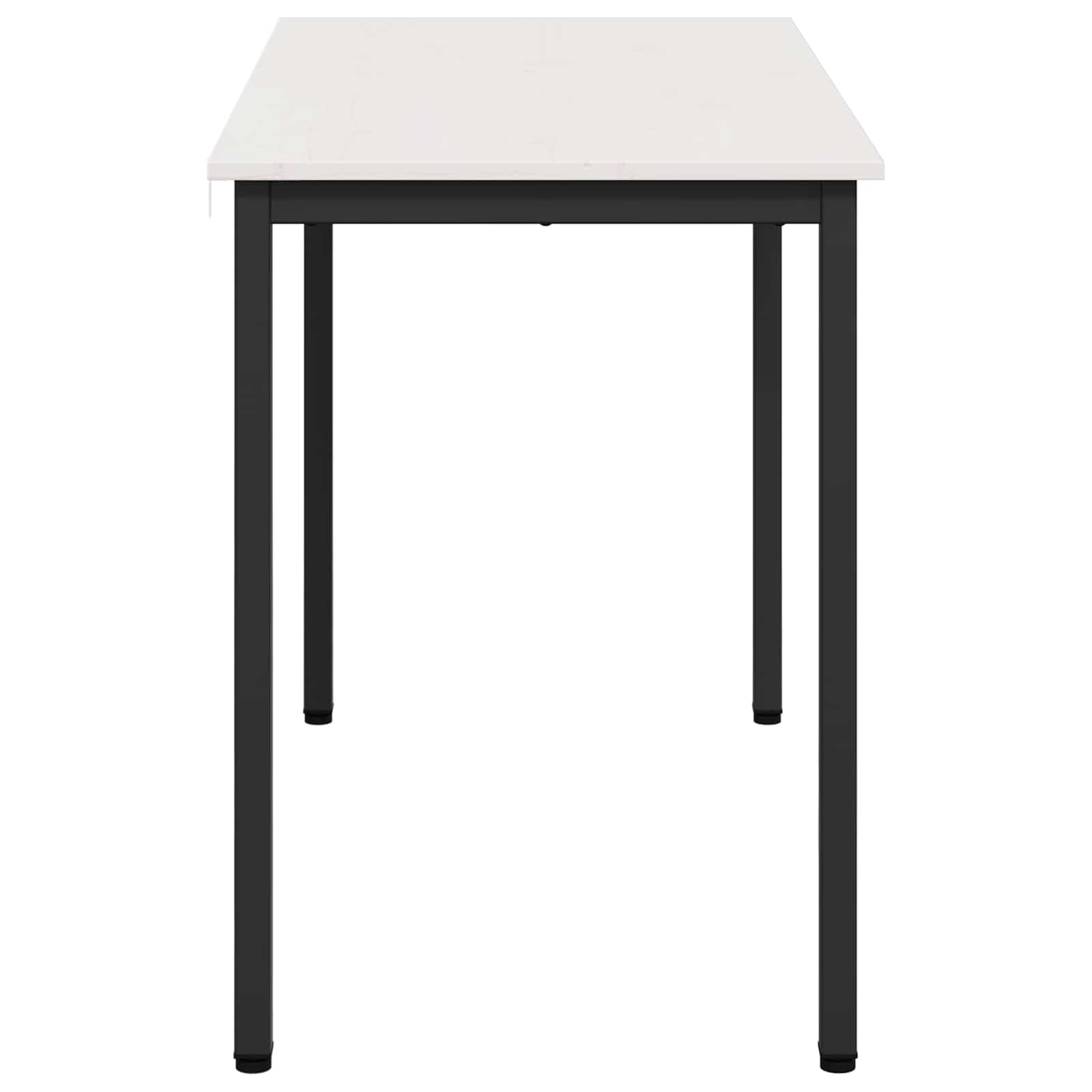 vidaXL Stół jadalny Biały 110 x 55 x 75 cm Lite drewno sosnowe