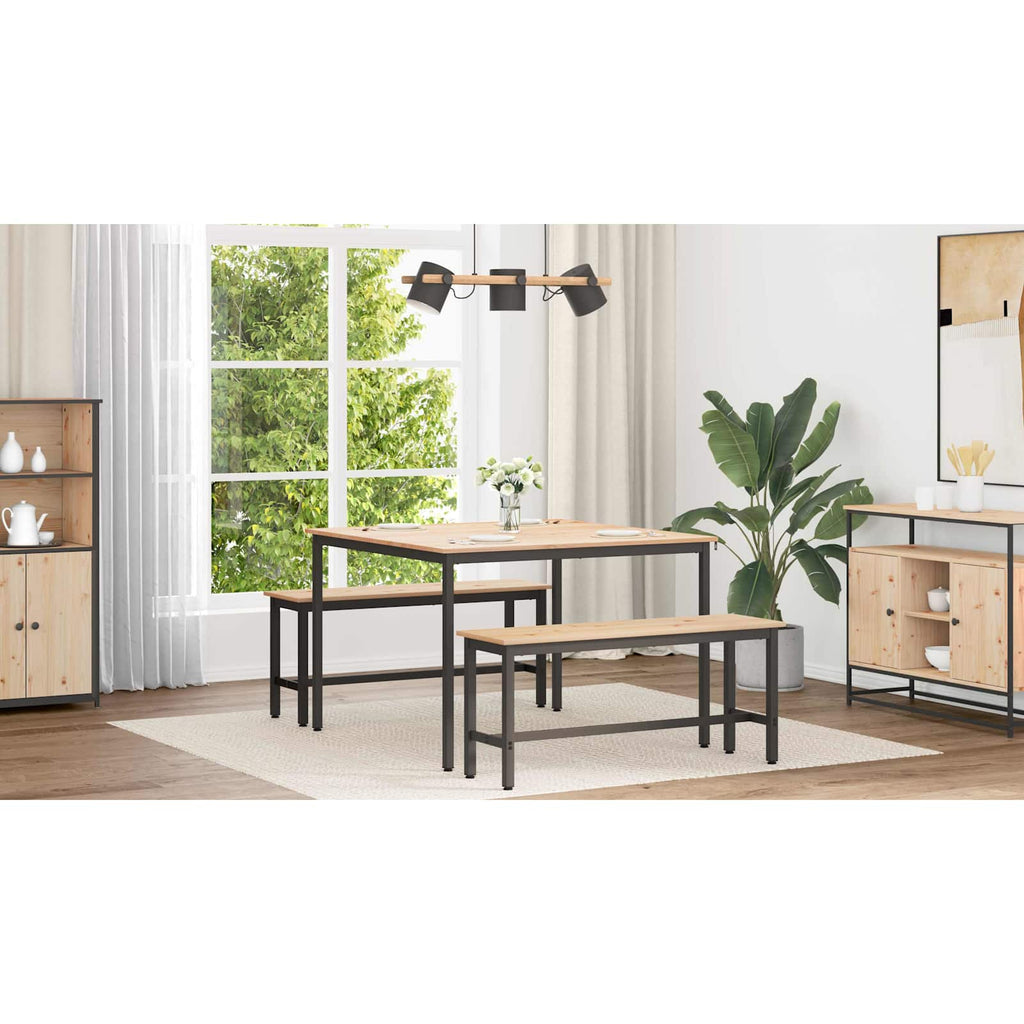 vidaXL Stół jadalny Naturalny 110 x 110 x 75 cm Lite drewno sosnowe