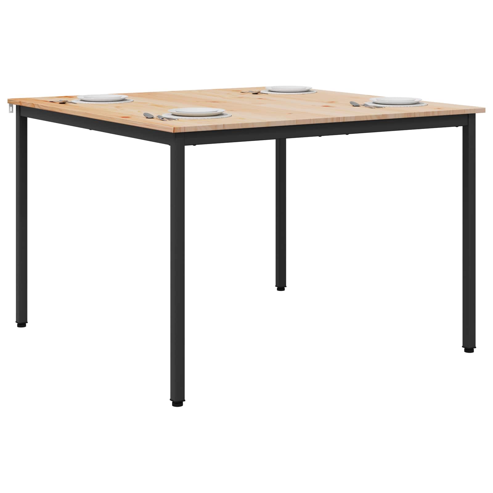 vidaXL Stół jadalny Naturalny 110 x 110 x 75 cm Lite drewno sosnowe