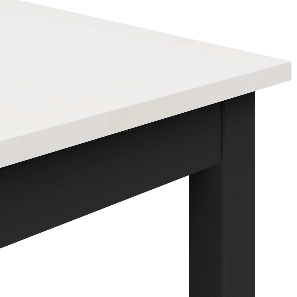 vidaXL Stół jadalny Biały 110 x 110 x 75 cm Lite drewno sosnowe