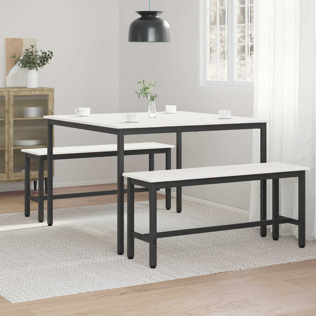vidaXL Stół jadalny Biały 110 x 110 x 75 cm Lite drewno sosnowe