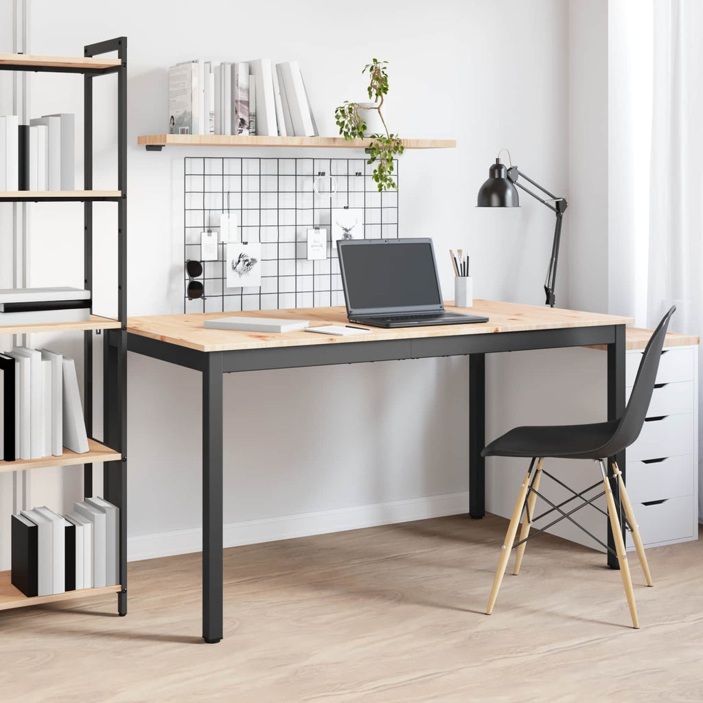 vidaXL Stół jadalny Naturalny 140 x 80 x 75 cm Lite drewno sosnowe