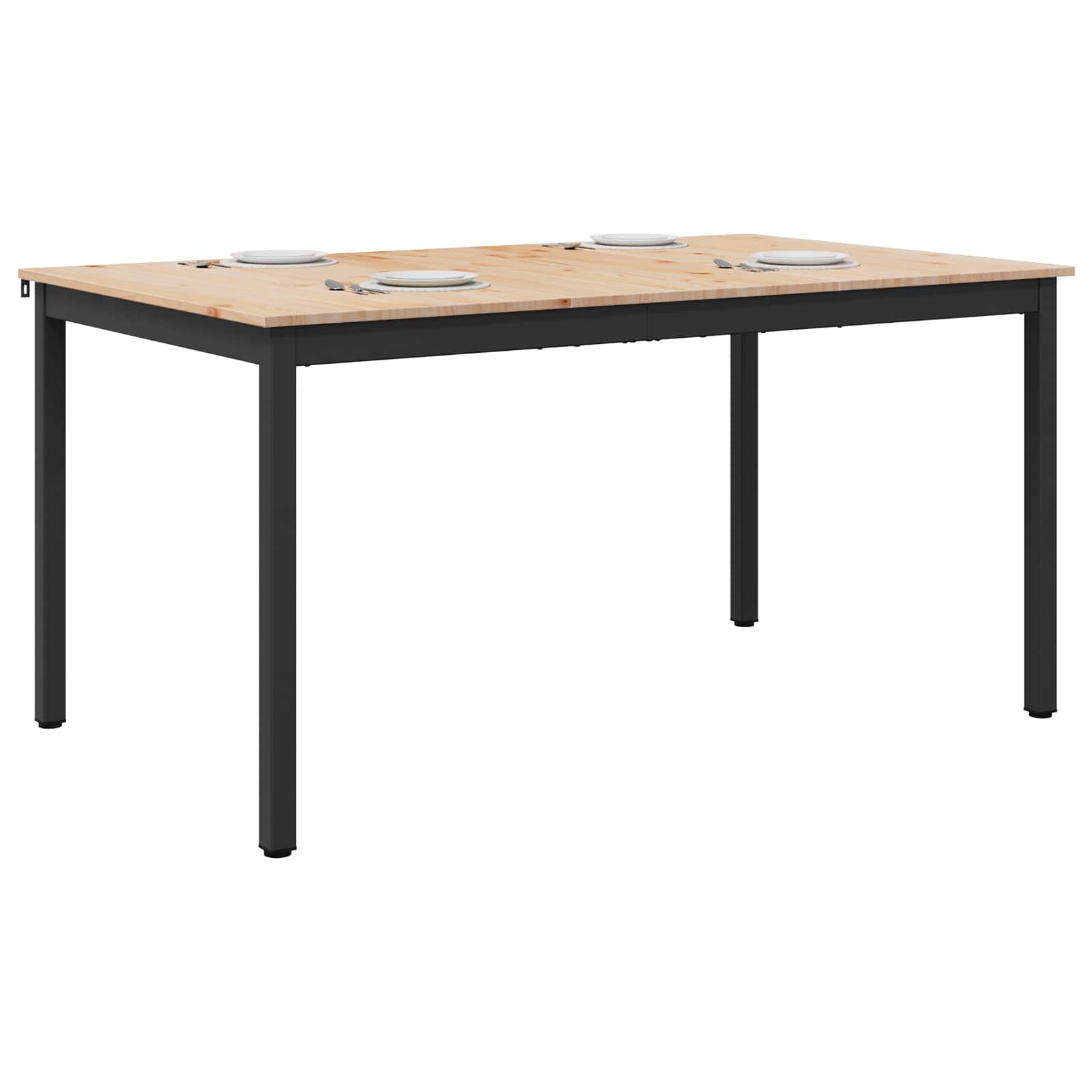 vidaXL Stół jadalny Naturalny 140 x 80 x 75 cm Lite drewno sosnowe