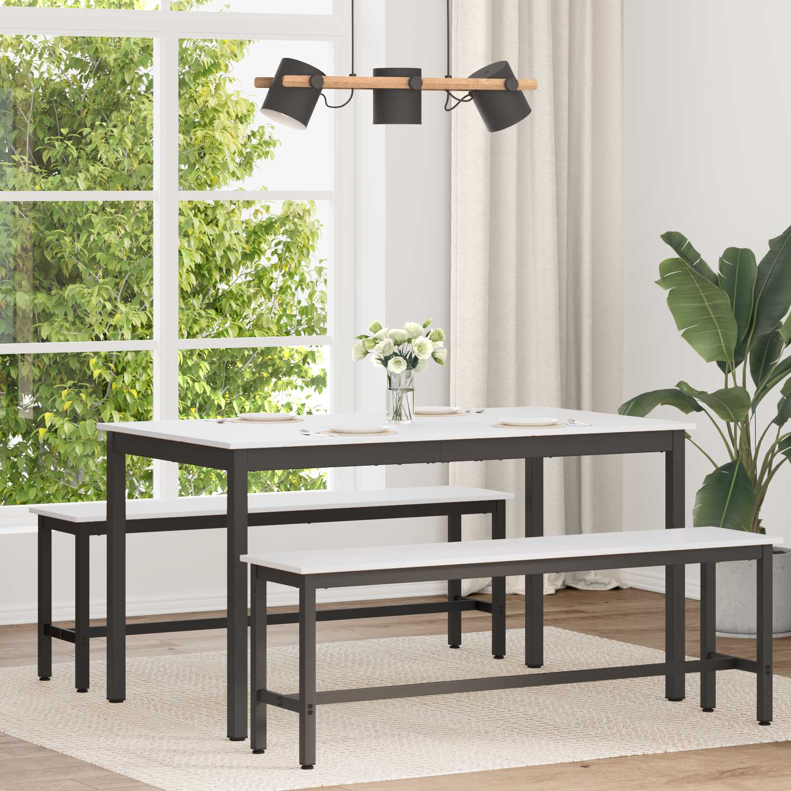 vidaXL Stół jadalny Biały 140 x 80 x 75 cm Lite drewno sosnowe