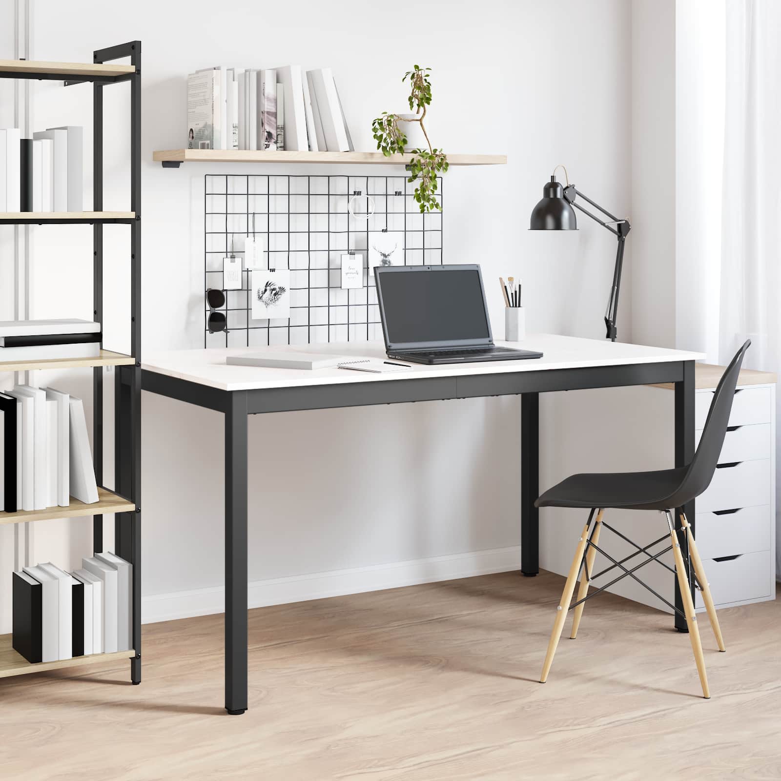 vidaXL Stół jadalny Biały 140 x 80 x 75 cm Lite drewno sosnowe