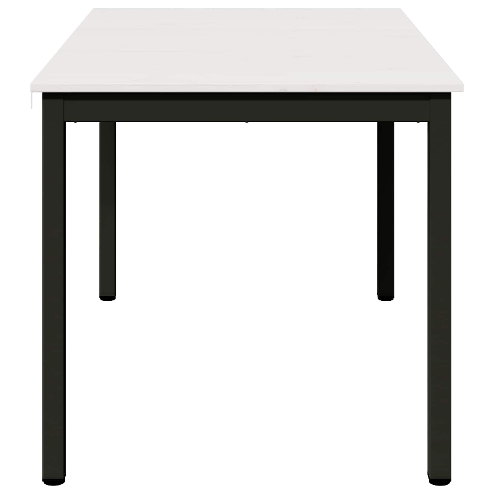 vidaXL Stół jadalny Biały 140 x 80 x 75 cm Lite drewno sosnowe