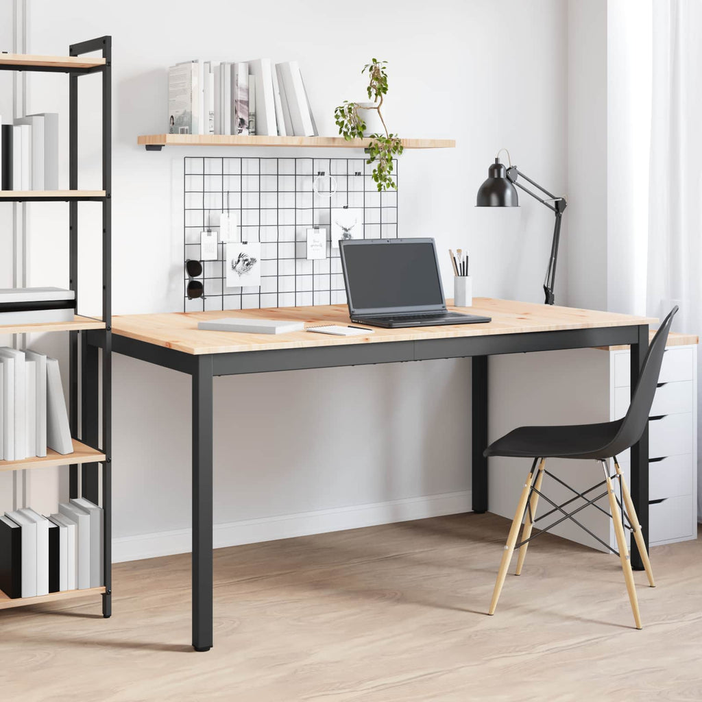 vidaXL Stół jadalny Naturalny 150 x 90 x 75 cm Lite drewno sosnowe