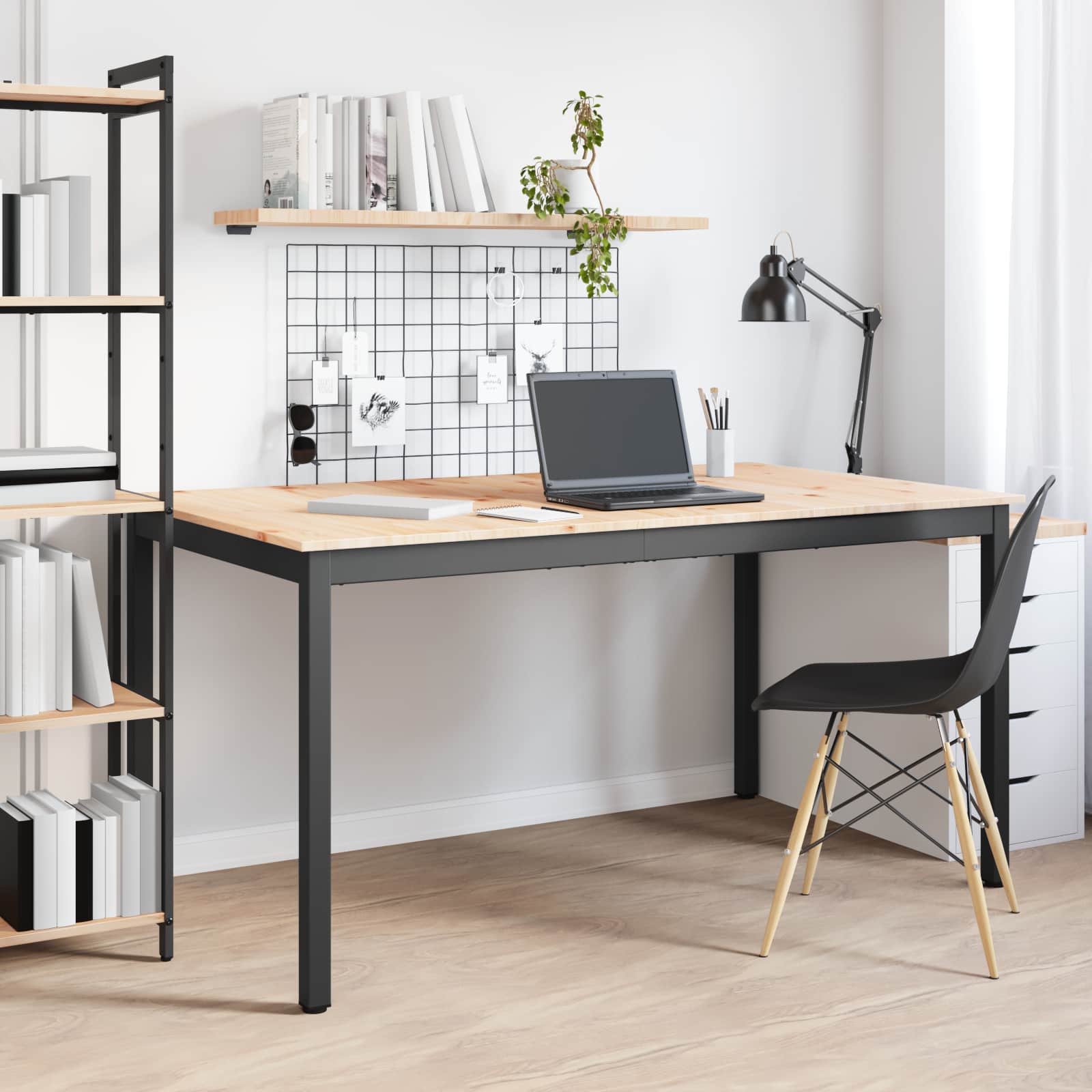 vidaXL Stół jadalny Naturalny 150 x 90 x 75 cm Lite drewno sosnowe