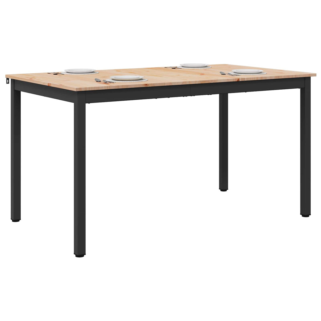 vidaXL Stół jadalny Naturalny 150 x 90 x 75 cm Lite drewno sosnowe