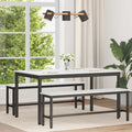 vidaXL Stół jadalny Biały 150 x 90 x 75 cm Lite drewno sosnowe