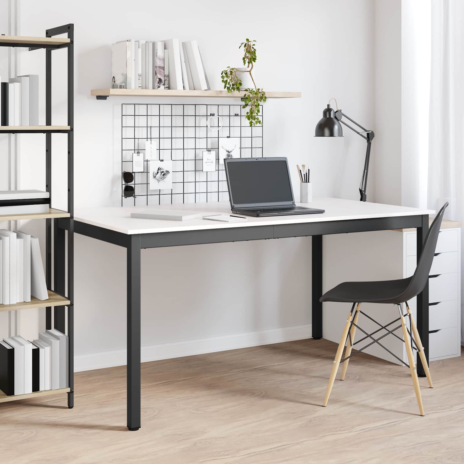 vidaXL Stół jadalny Biały 150 x 90 x 75 cm Lite drewno sosnowe