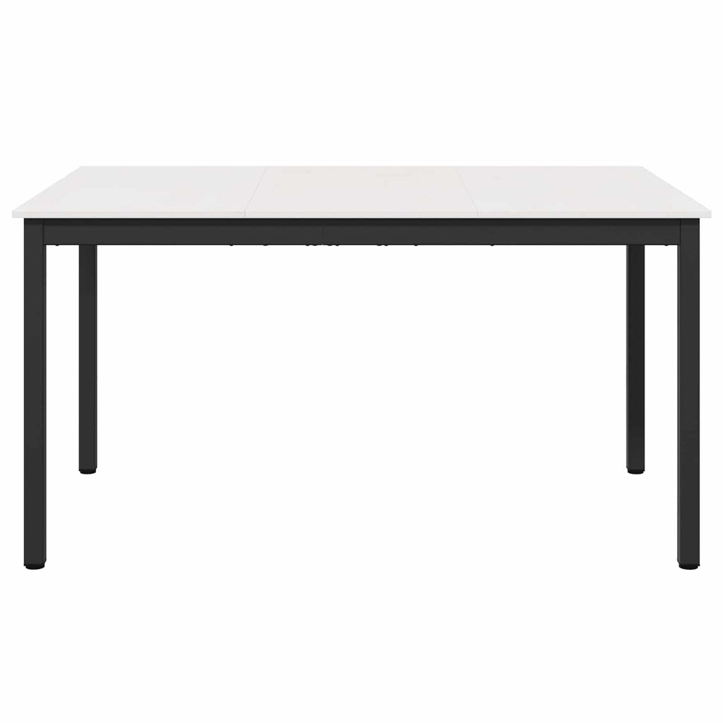 vidaXL Stół jadalny Biały 150 x 90 x 75 cm Lite drewno sosnowe