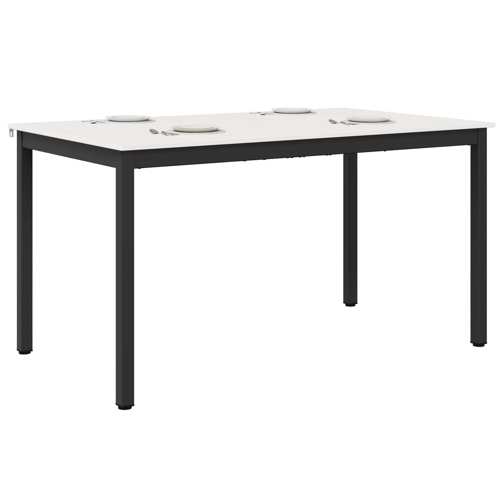 vidaXL Stół jadalny Biały 150 x 90 x 75 cm Lite drewno sosnowe