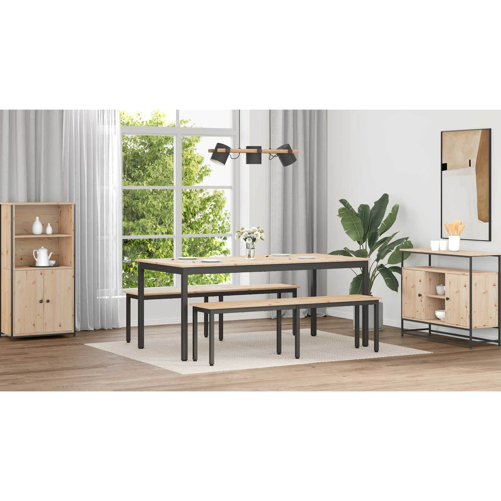 vidaXL Stół jadalny Naturalny 180 x 90 x 75 cm Lite drewno sosnowe