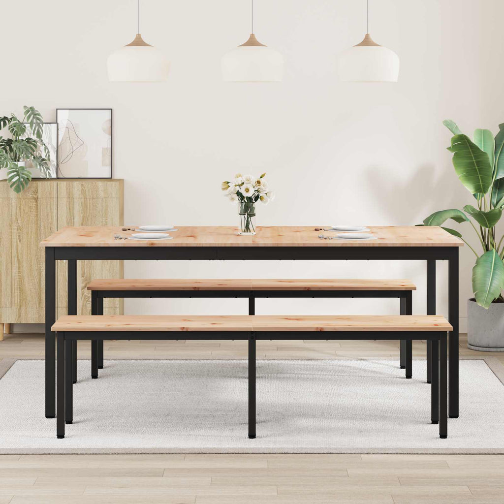 vidaXL Stół jadalny Naturalny 180 x 90 x 75 cm Lite drewno sosnowe