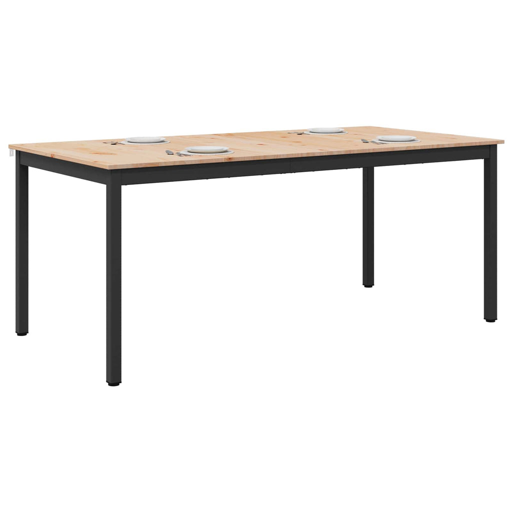vidaXL Stół jadalny Naturalny 180 x 90 x 75 cm Lite drewno sosnowe