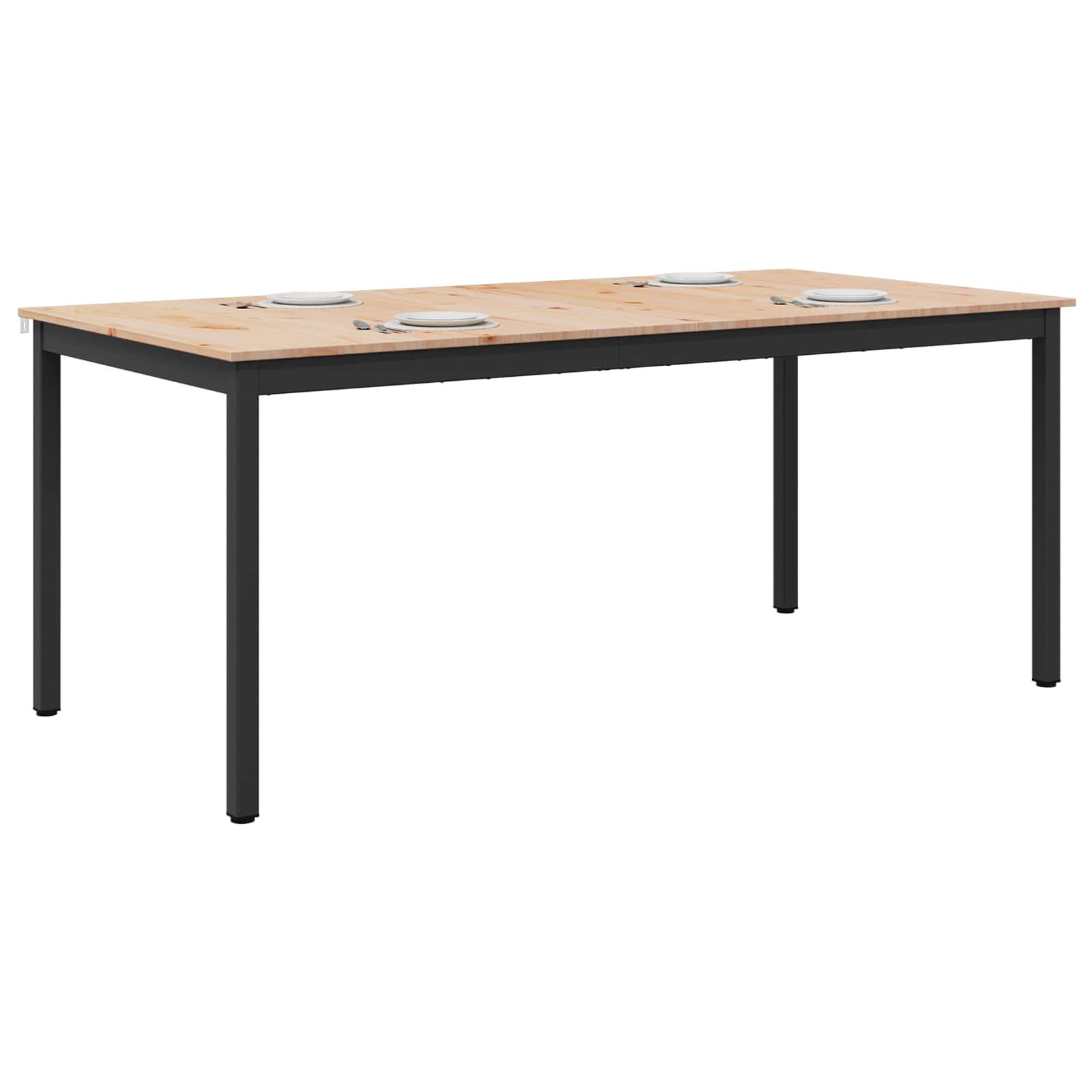 vidaXL Stół jadalny Naturalny 180 x 90 x 75 cm Lite drewno sosnowe