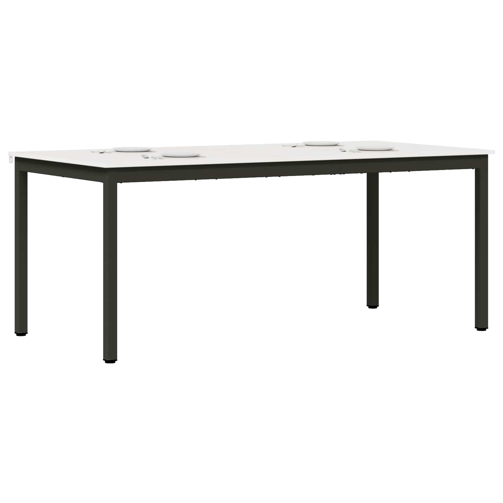 vidaXL Stół jadalny Biały 180 x 90 x 75 cm Lite drewno sosnowe