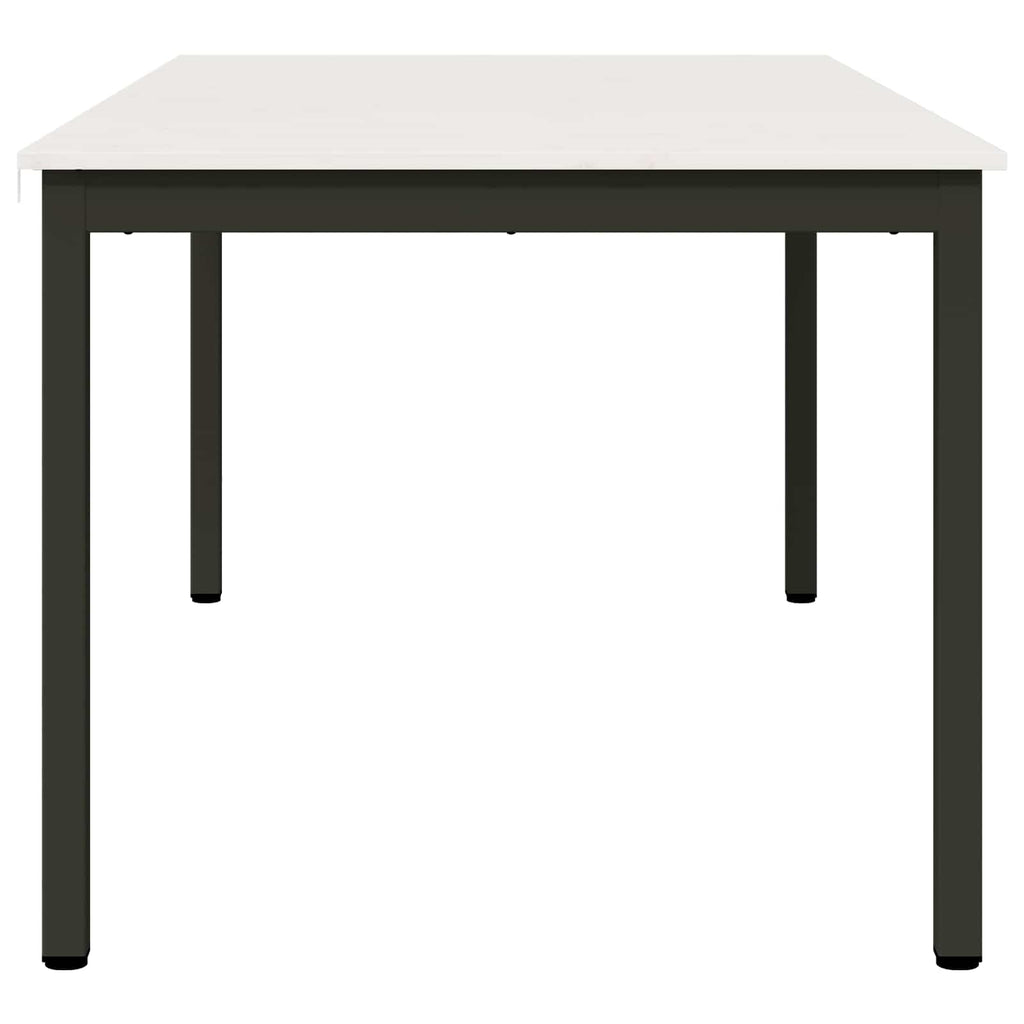 vidaXL Stół jadalny Biały 180 x 90 x 75 cm Lite drewno sosnowe