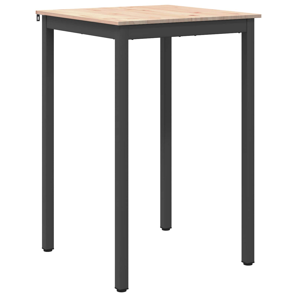 vidaXL Stół barowy Naturalny 70 x 70 x 105 cm Lite drewno sosnowe
