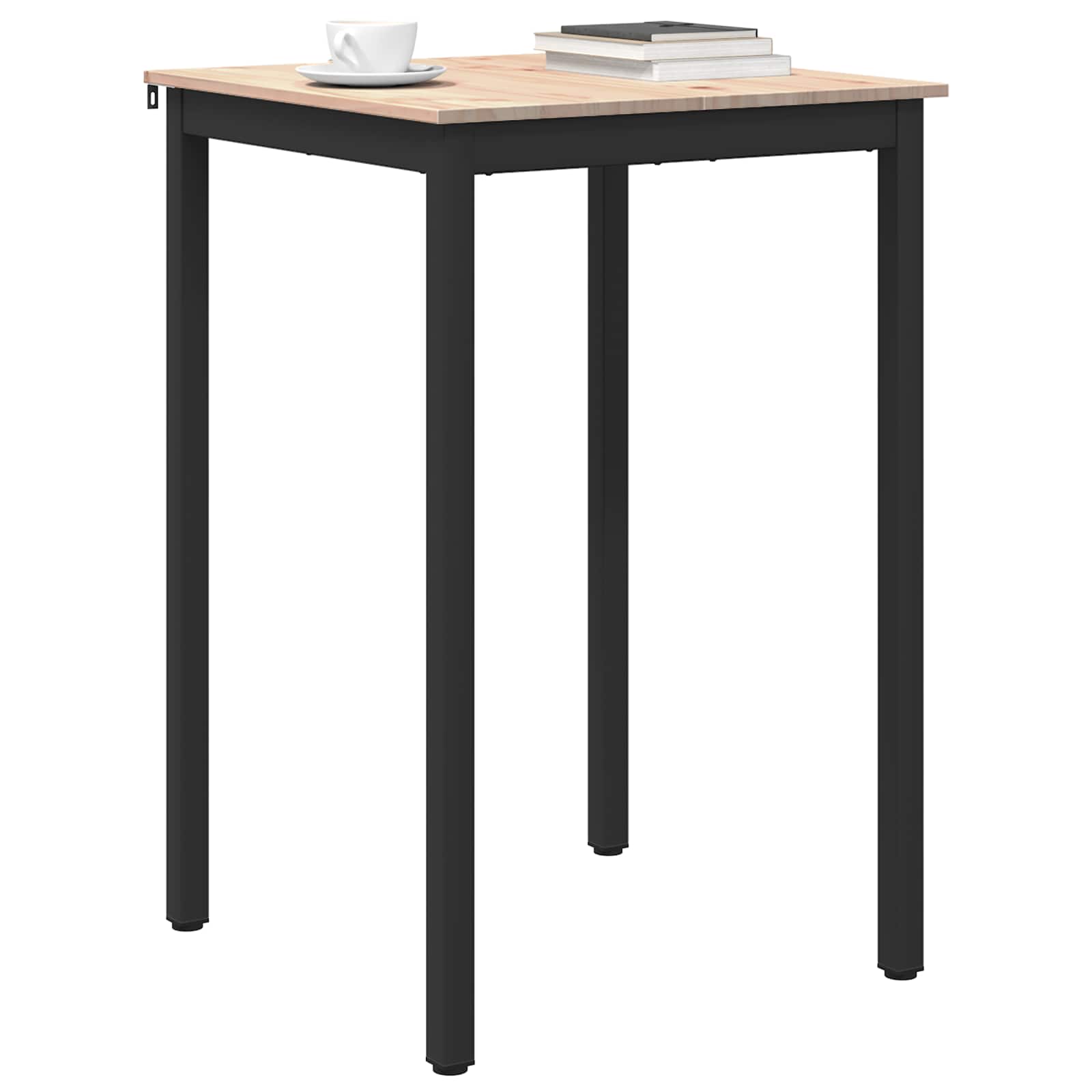vidaXL Stół barowy Naturalny 70 x 70 x 105 cm Lite drewno sosnowe