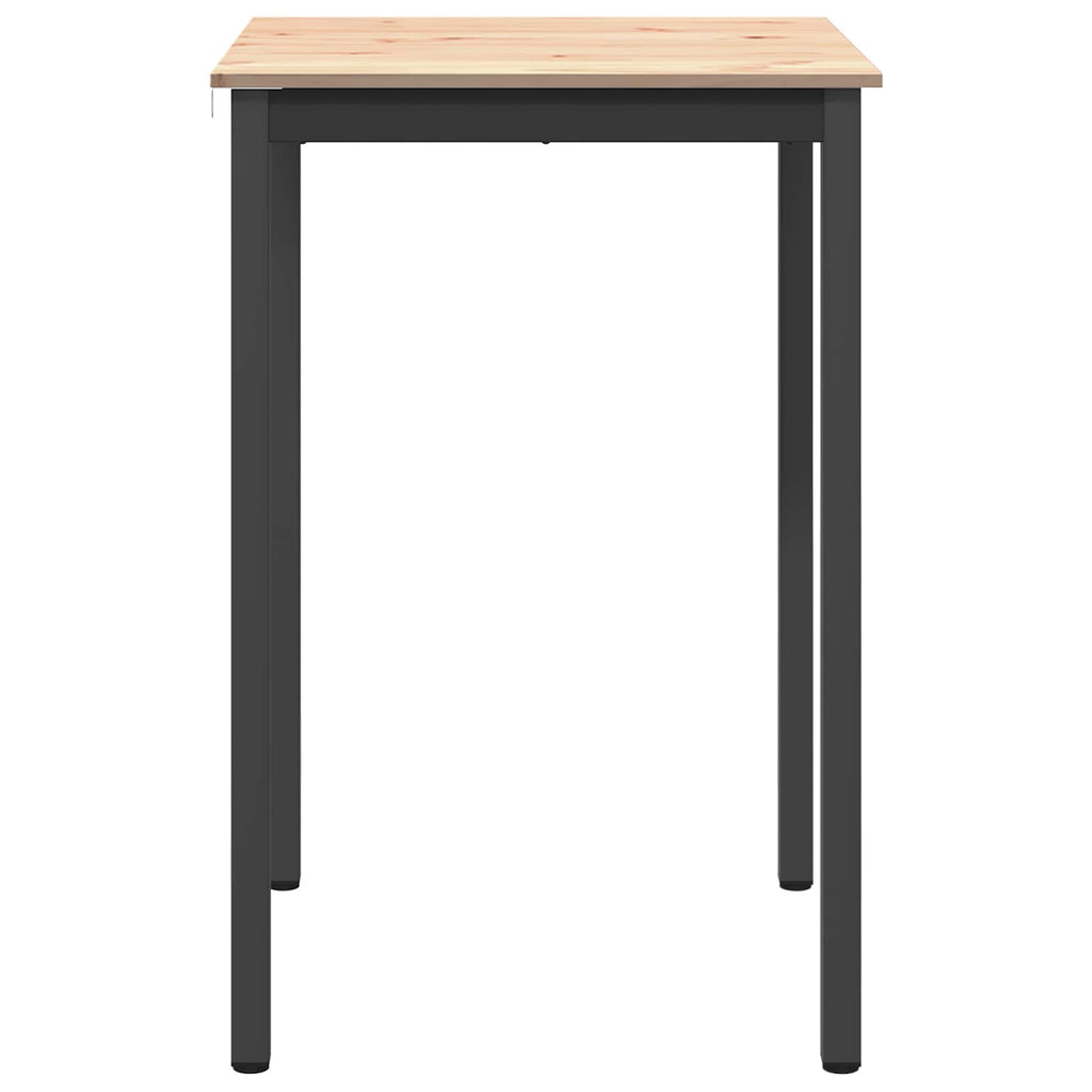 vidaXL Stół barowy Naturalny 70 x 70 x 105 cm Lite drewno sosnowe