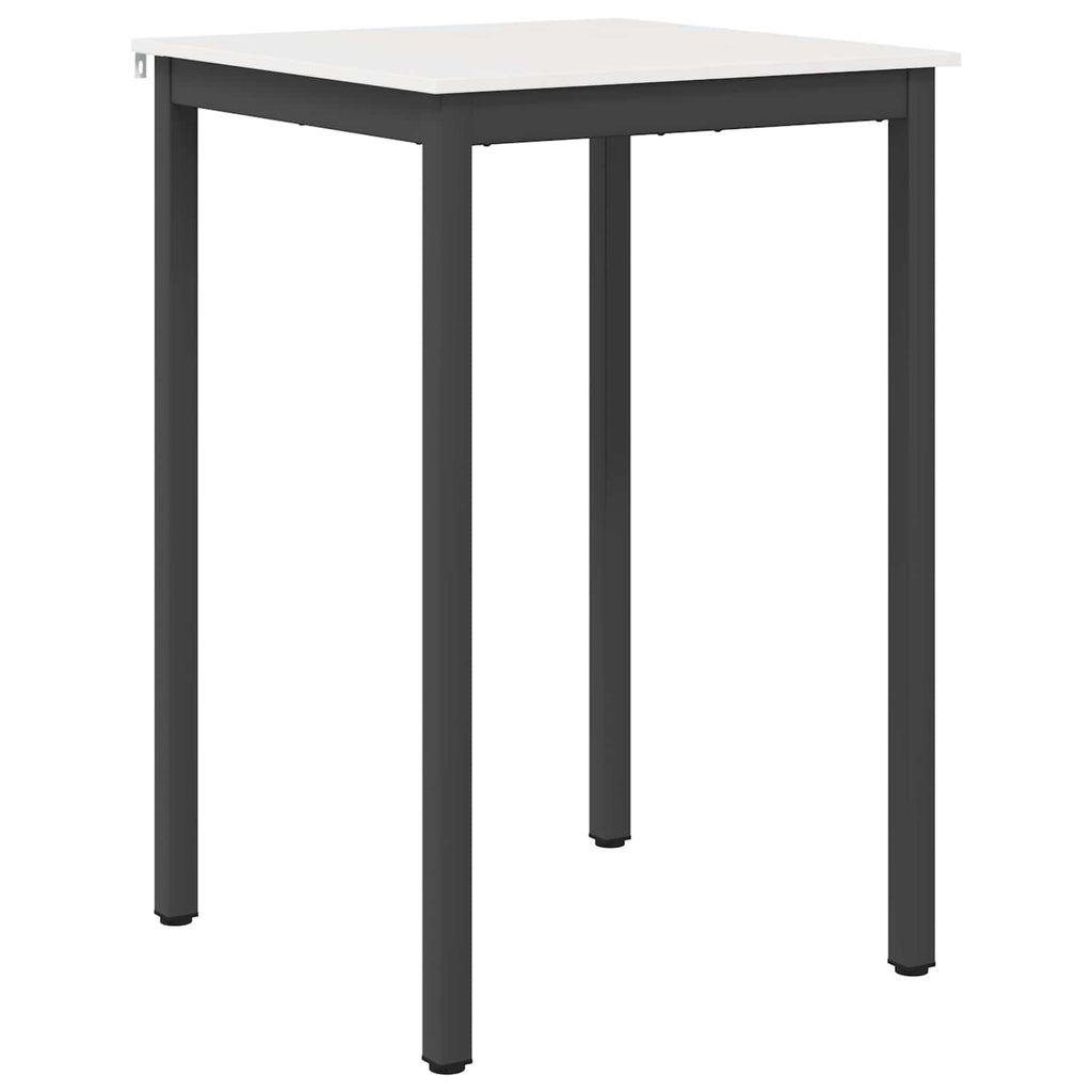 vidaXL Stół barowy Biały 70 x 70 x 105 cm Lite drewno sosnowe
