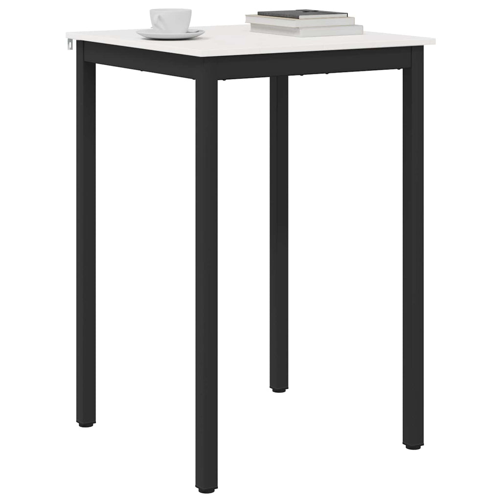vidaXL Stół barowy Biały 70 x 70 x 105 cm Lite drewno sosnowe