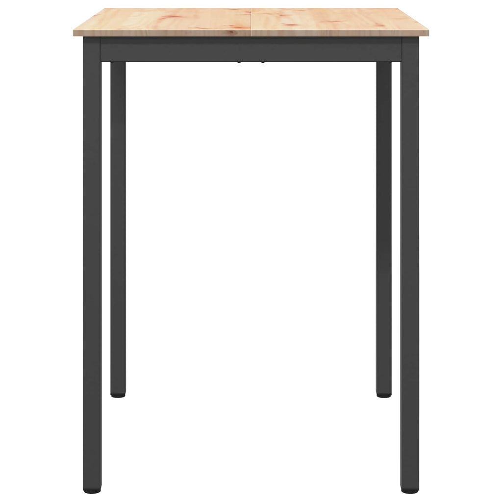 vidaXL Stół barowy Naturalny 80 x 80 x 105 cm Lite drewno sosnowe