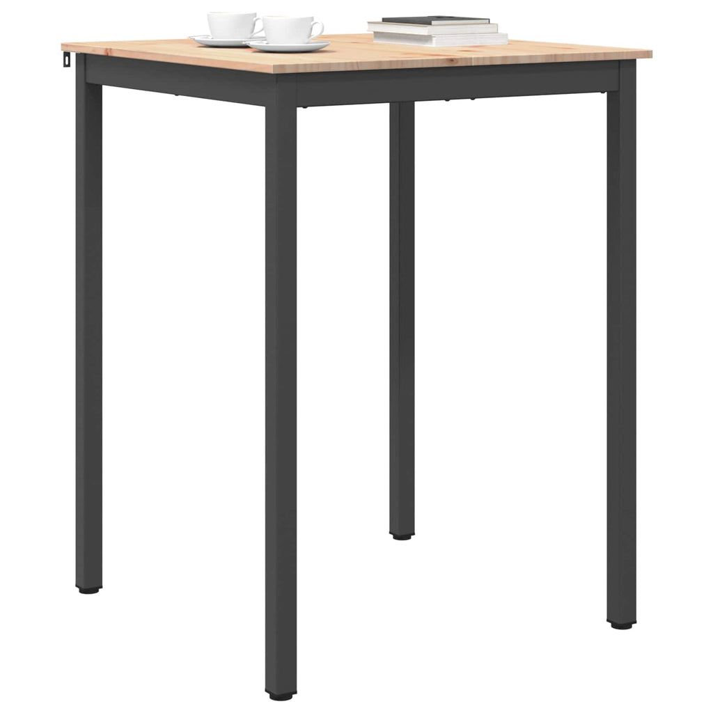 vidaXL Stół barowy Naturalny 80 x 80 x 105 cm Lite drewno sosnowe