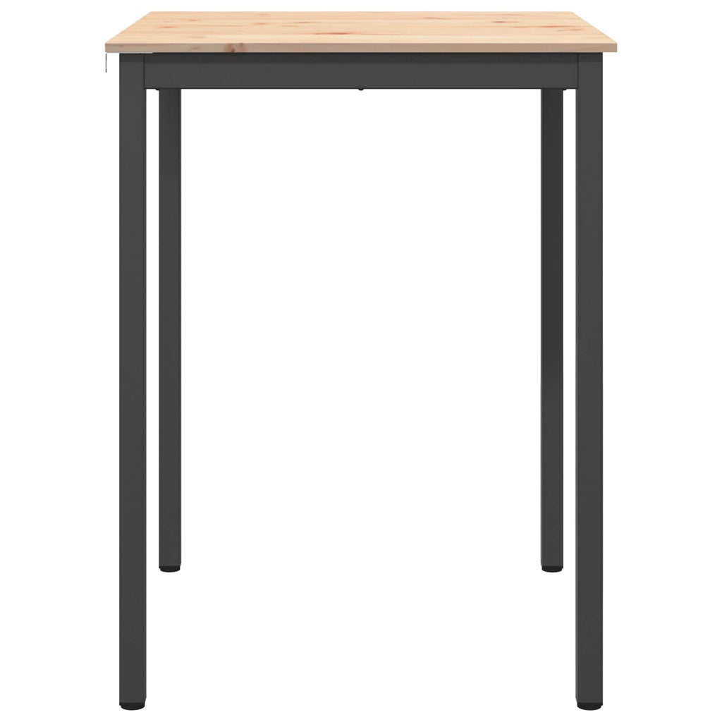 vidaXL Stół barowy Naturalny 80 x 80 x 105 cm Lite drewno sosnowe