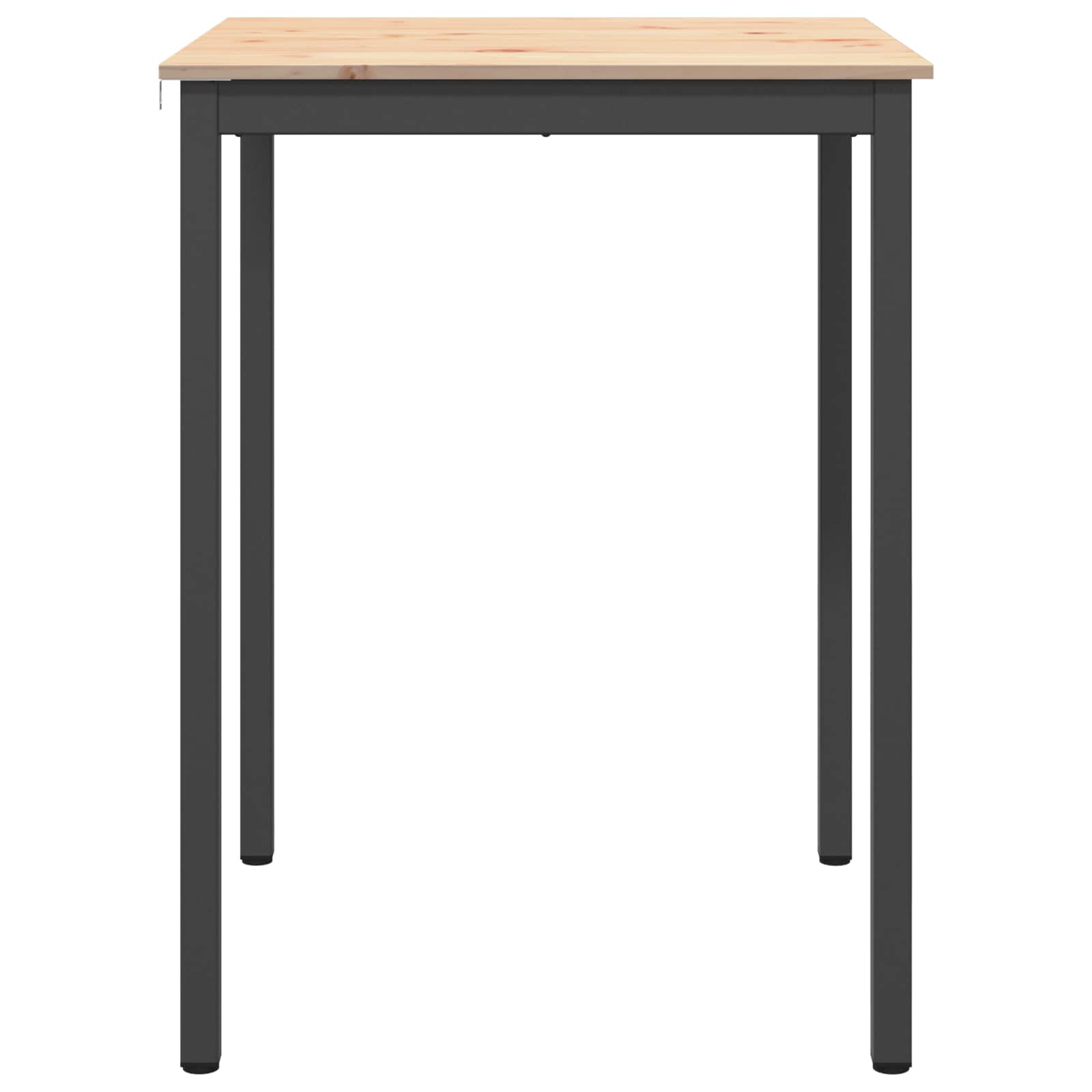vidaXL Stół barowy Naturalny 80 x 80 x 105 cm Lite drewno sosnowe